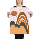 Morning Sun Neutral Mid Century Abstract Line Art Matte Poster, Poster, $ 38.00, A Moment Of Now™